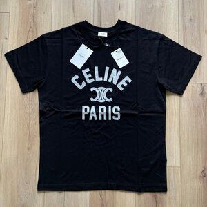 XL Celine Men's Basic Cotton Black T-Shirt